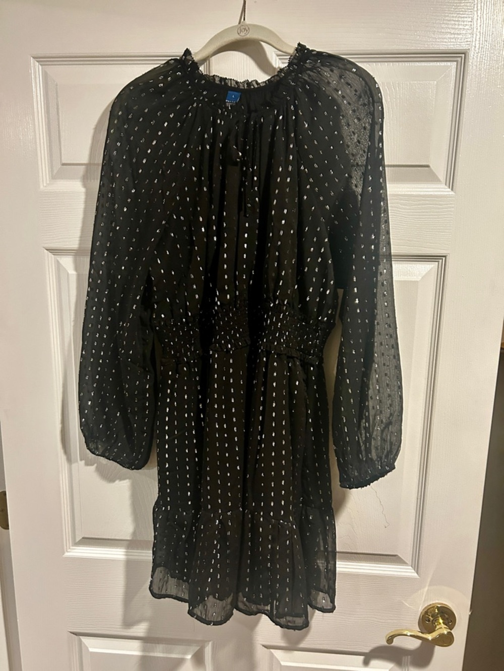 Black Chiffon Dress w/ Shimmer - Large - Old Navy.